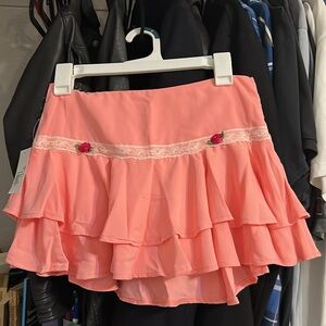 Forever 21 x Betsey Johnson pink skirt small NWT